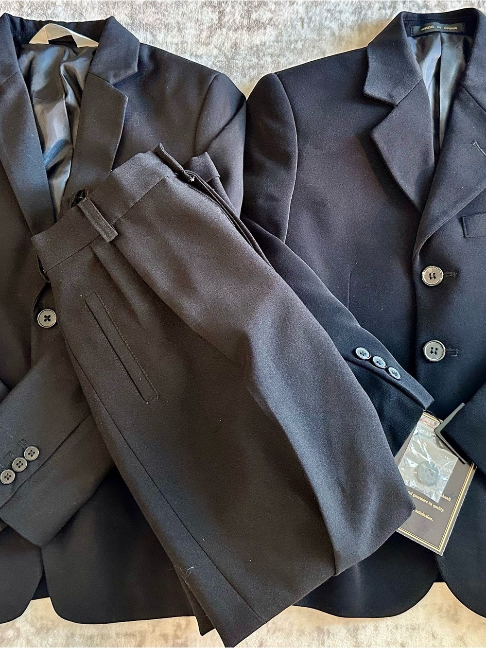 Boys Black Suit Bundle Size 8 Wedding Ring Bearer Church Formal Outfit